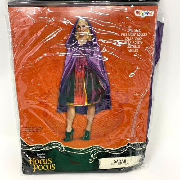 Disguise Adult Disney Hocus Pocus Winifred Mary Sarah Costume Hooded Cape OS - Picture 15 of 16